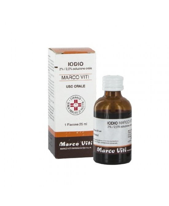 IODIO OS SOLUZ MV*25ML 2%+2,5% - Farmacia De Pasquale