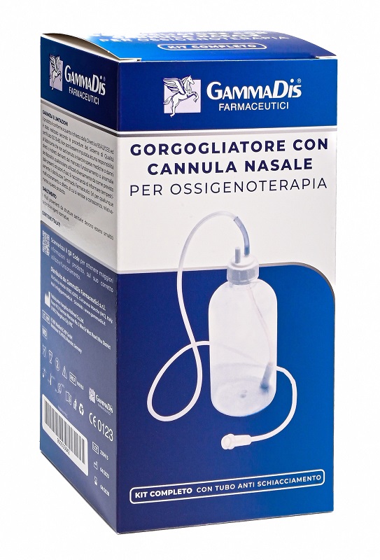 GORGOGLIATORE PER OSSIGENOTERAPIA CON OCCHIALE + CANNULA NASALE GAMMADIS - Farmacia De Pasquale