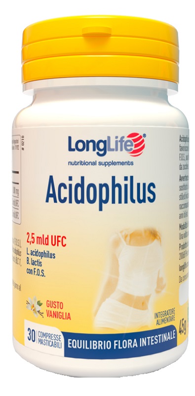 LONGLIFE ACIDOPHILUS 30 COMPRESSE MASTICABILI - Farmacia De Pasquale