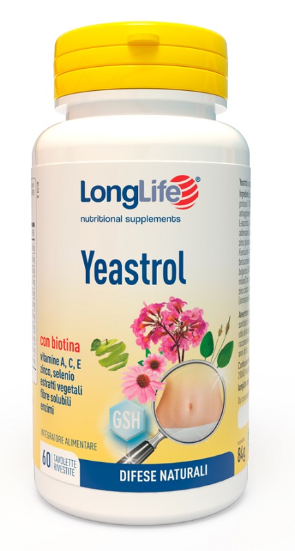 LONGLIFE YEASTROL 60 TAVOLETTE RIVESTITE - Farmacia De Pasquale