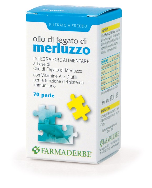OLIO DI FEGATO DI MERLUZZO 200 PERLE - Farmacia De Pasquale