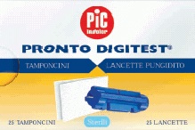 LANCETTE PUNGIDITO PIC DIGITEST GAUGE 28 25 PEZZI + 25 TAMPONCINI ASSORBENTI - Farmacia De Pasquale