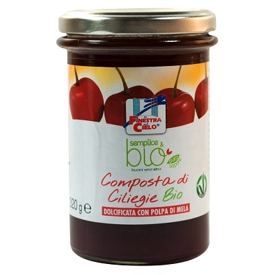 COMPOSTA DI CILIEGIE CON POLPA DI MELA BIO 320 G - Farmacia De Pasquale