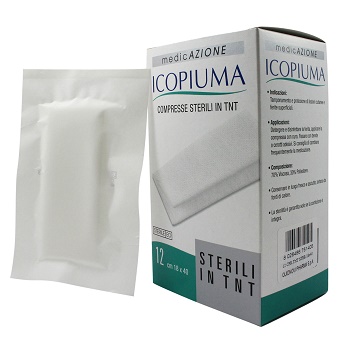 ICOPIUMA GARZA COMPRESSA IN TESSUTO NON TESSUTO ADESIVA 18X40 CM 12 PEZZI - Farmacia De Pasquale