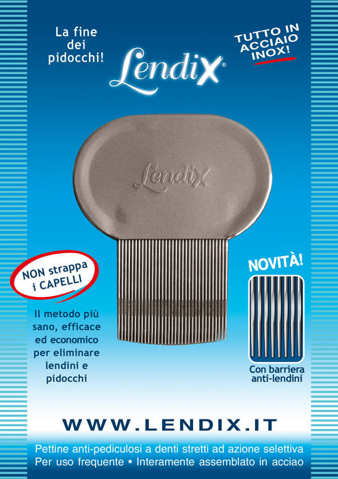 LENDIX PETTINE PREMIUM ANTIPIDOCCHI IN ACCIAIO - Farmacia De Pasquale