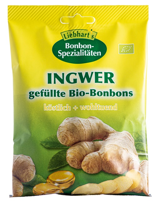 BONBONS ZENZERO BIO 100 G 18 CARAMELLE RIPIENE - Farmacia De Pasquale