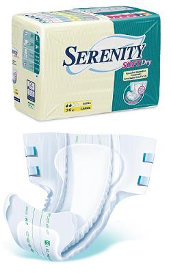 PANNOLONE PER INCONTINENZA SERENITY SOFTDRY FORMATO SUPER TAGLIA MEDIUM 30 PEZZI - Farmacia De Pasquale
