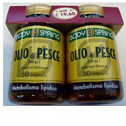 BODY SPRING OLIO DI PESCE OMEGA 3 CONFEZIONE BIPACK 50 CAPSULE X 2 - Farmacia De Pasquale