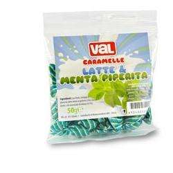 VAL CARAMELLA LATTE MENTA BUSTA 50 G - Farmacia De Pasquale