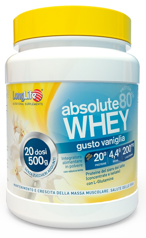 LONGLIFE ABSOLUTE WHEY VANIGLIA 500 G - Farmacia De Pasquale
