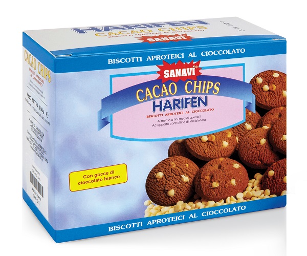 HARIFEN CHIPS CACAO BIANCO 150 G - Farmacia De Pasquale