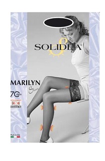 MARILYN 70 SHEER CALZA AUTOREGGENTE BLU SCURO 4 - Farmacia De Pasquale
