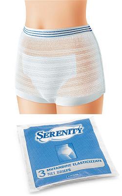 MUTANDINA ELASTICA RETTANGOLARE A RETE SERENITY S 3 PEZZI - Farmacia De Pasquale
