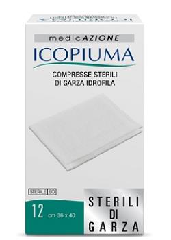 ICOPIUMA GARZA COMPRESSA IDROFILA 36X40CM 12 PEZZI - Farmacia De Pasquale
