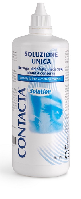 SOLUZIONE UNICA ISOTONICA PER LENTI A CONTATTO CONTACTA DA 360 ML - Farmacia De Pasquale