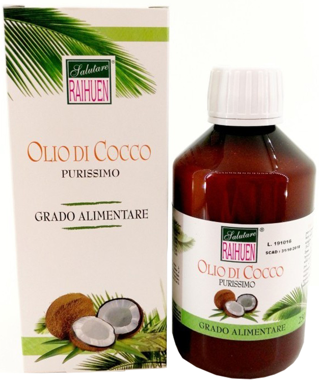 RAIHUEN OLIO COCCO GRADO ALIMENTARE 250 ML - Farmacia De Pasquale