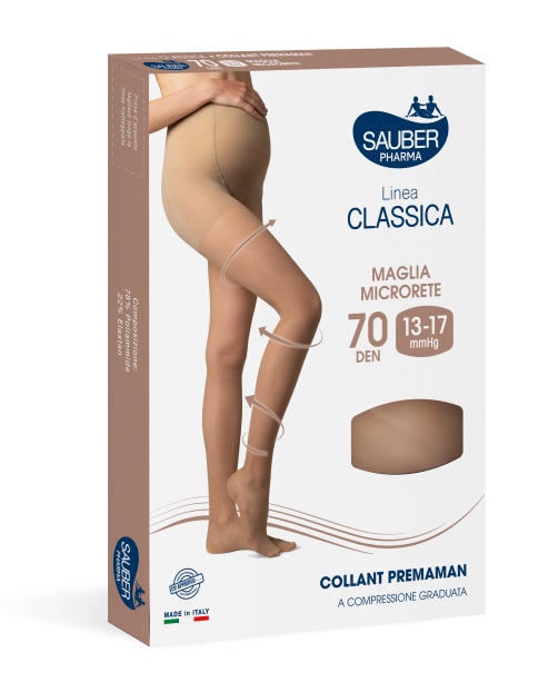 SAUBER COLLANT PREMAMAN 140 DENARI MAGLIA MICRORETE NEUTRO BEIGE 4 LINEA CLASSICA - Farmacia De Pasquale