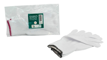 GUANTO DI FILO COTONE 100% BIANCO PER ALLERGIE DERMATOLOGICHE 7 1 PAIO - Farmacia De Pasquale