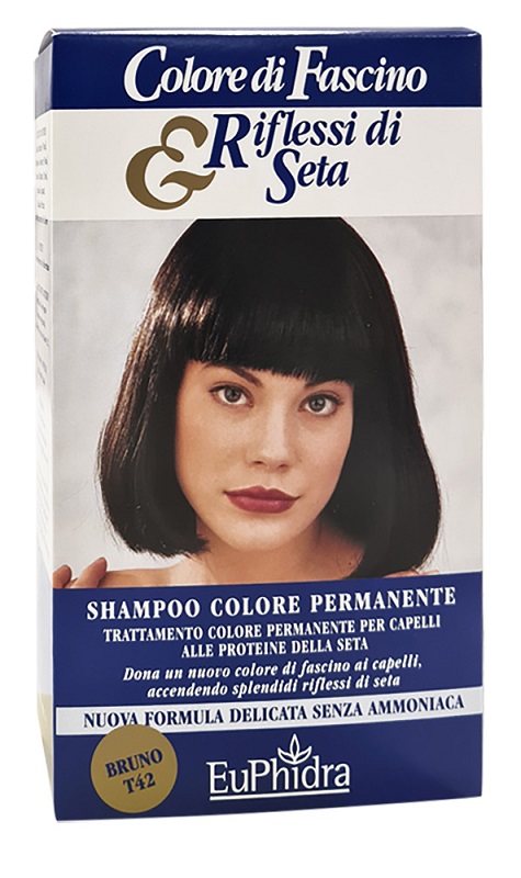 EUPHIDRA COLORE DI FASCINO & RIFLESSI DI SETA SHAMPOO COLORE PERMANENTE 42 BRUNO 120 ML - Farmacia De Pasquale