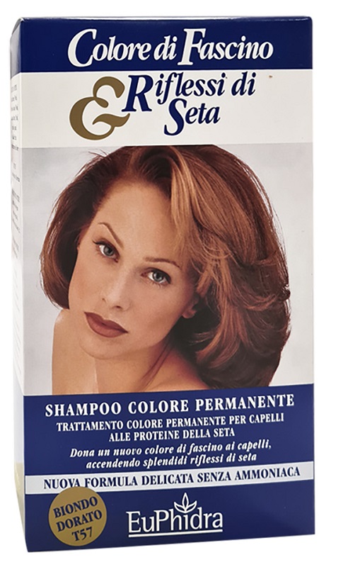 EUPHIDRA COLORE DI FASCINO & RIFLESSI DI SETA SHAMPOO COLORE PERMANENTE 57 BIONDO DORATO 120 ML - Farmacia De Pasquale