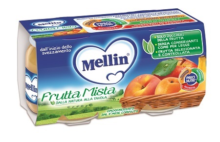 MELLIN OMOGENEIZZATO FRUTTA MISTA 100 G 2 PEZZI - Farmacia De Pasquale