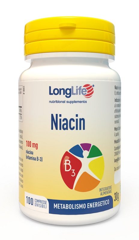 LONGLIFE NIACIN 100 MG 100 COMPRESSE DIVISIBILI - Farmacia De Pasquale