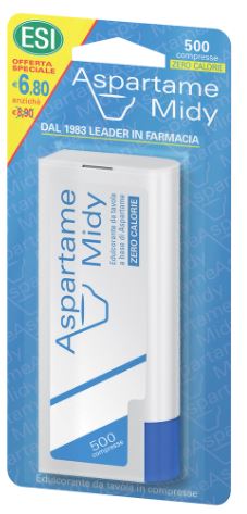 ESI ASPARTAME MIDY 500 COMPRESSE CON DISPENSER - Farmacia De Pasquale