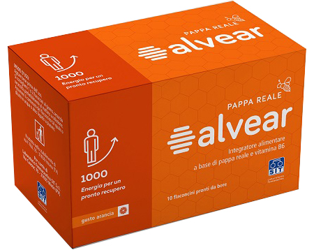ALVEAR 1000 PAPPA REALE 10 FLACONCINI GUSTO ARANCIA - Farmacia De Pasquale