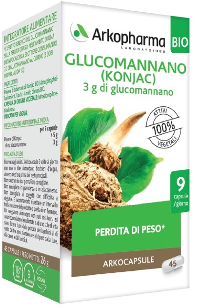 ARKO CAPSULE GLUCOMANNANO BIO 45 CAPSULE - Farmacia De Pasquale