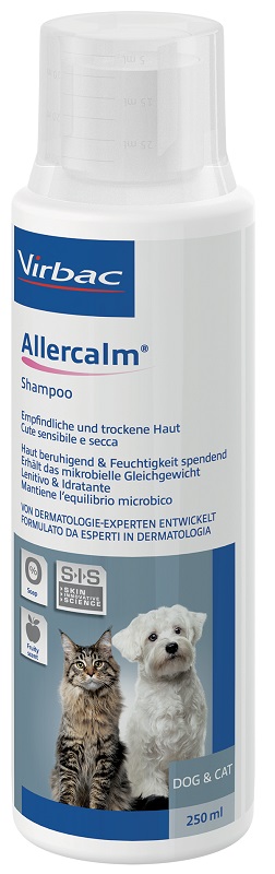 ALLERCALM SHAMPOO CUTE SENSIBILE E SECCA CANI E GATTI 250 ML - Farmacia De Pasquale