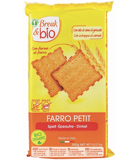 BREAK & BIO BISCOTTI FARRO PETIT 100% 300 G SENZA UOVA - Farmacia De Pasquale