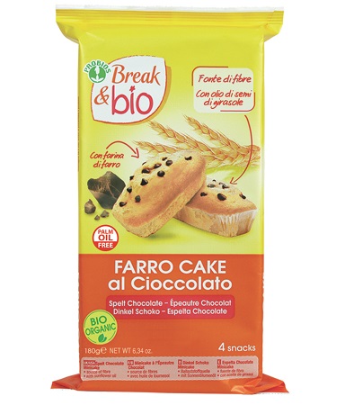 BREAK & BIO FARRO CAKE AL CIOCCOLATO 4 PEZZI DA 45 G - Farmacia De Pasquale