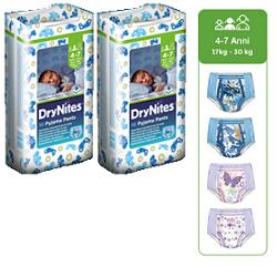 PANNOLINO HUGGIES DRYNITES GIRL PYJAMA PANTS 4/7 ANNI M 17/30KG 10 PEZZI - Farmacia De Pasquale
