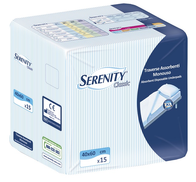 TRAVERSA SALVAMATERASSO SERENITYCLASSIC  XL MISURA 60X90CM 30 PEZZI - Farmacia De Pasquale