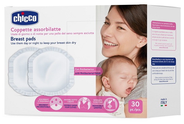 CHICCO COPPETTA ASSORBILATTE ANTIBATTERICA 30 PEZZI - Farmacia De Pasquale