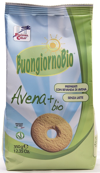 FSC BUONGIORNOBIO BISCOTTI ALL'AVENA+ BIO VEGAN SENZA LATTE 350 G - Farmacia De Pasquale
