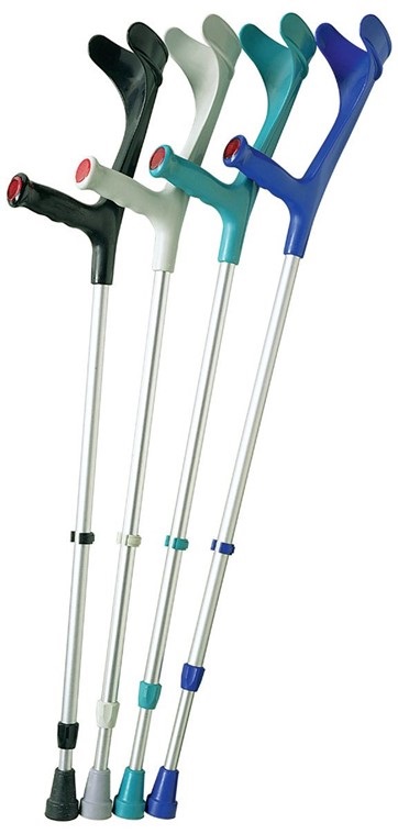 CANADESE IN LEGA LEGGERA CON BLOCCO RAPIDO DELLA REGOLAZIONE DELL'ALTEZZA A VITE+CLIP DI SICUREZZA A PRESSIONE CON CATARIFRANGENTE INCORPORATO COLORE BLU - Farmacia De Pasquale