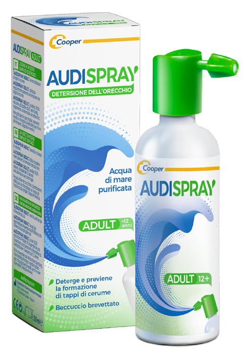 AUDISPRAY ADULT SOLUZIONE DI ACQUA DI MARE IPERTONICA SPRAY SENZA GAS DETERSIONE ORECCHIO 50 ML - Farmacia De Pasquale