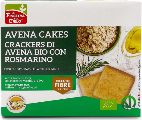 FSC AVENACAKES CRACKERS DI AVENA CON ROSMARINO BIO VEGAN SENZA LIEVITO DI BIRRA CON OLIO EXTRAVERGINE DI OLIVA 250 G - Farmacia De Pasquale