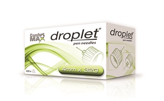 AGO PER PENNA DA INSULINA DROPLET COMFORT MAX 32 GAUGE 4 MM 100 PEZZI - Farmacia De Pasquale