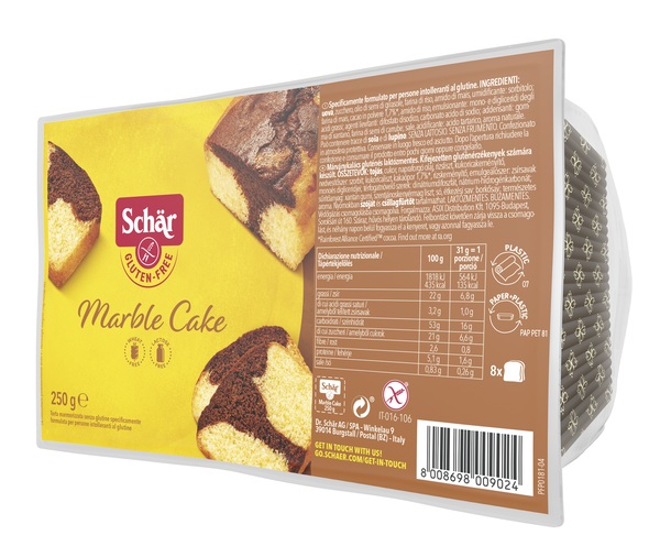 SCHAR MARBLE CAKE SENZA LATTOSIO 250 G - Farmacia De Pasquale