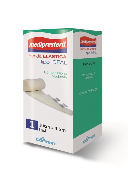 BENDA ELASTICA MEDIPRESTERIL IDEAL COMPRESSIONE MODERATA M4,5X10CM TESI - Farmacia De Pasquale