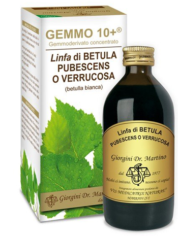 GEMMO 10+ BETULLA B LINFA 200 ML LIQUIDO ANALCOLICO - Farmacia De Pasquale