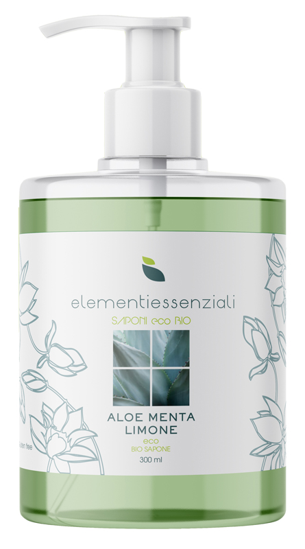 ELEMENTIESSENZIALI SAPONE ECO BIO ALOE MENTA LIMONE 300ML - Farmacia De Pasquale