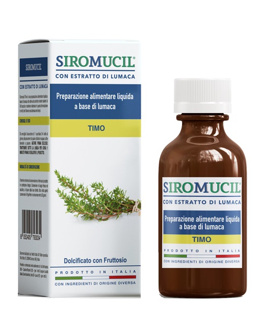SIROMUCIL PREPARATO ALIMENTARE CON ESTRATTO DI LUMACA AL TIMO 150 ML - Farmacia De Pasquale