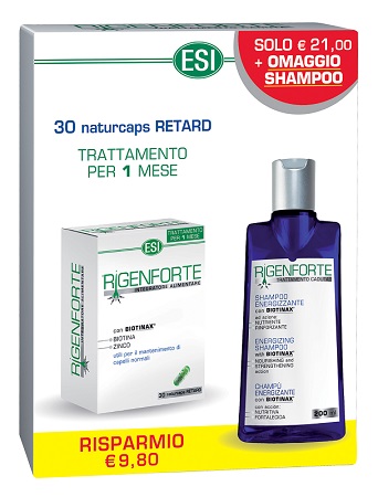 ESI KIT RIGENFORTE CAPSULE 30 NATURCAPS + FLACONE SHAMPOO 200 ML OMAGGIO - Farmacia De Pasquale