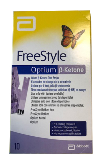 STRISCE MISURAZIONE CHETONEMIA OPTIUM BETA KETONE 10 PEZZI - Farmacia De Pasquale