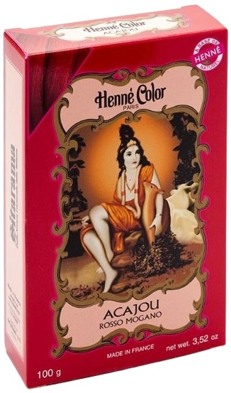 POLVERE HENNE ACAJOU ROSSO MOGANO HENNE COLOR POLVERE VEGETALE COLORANTE RIFLESSANTE 100 G - Farmacia De Pasquale