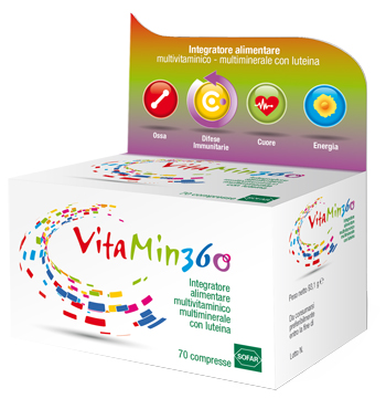 VITAMIN 360 MULTIVITAMINICO MULTIMINERALE 70 COMPRESSE ASTUCCIO 93,10 G - Farmacia De Pasquale