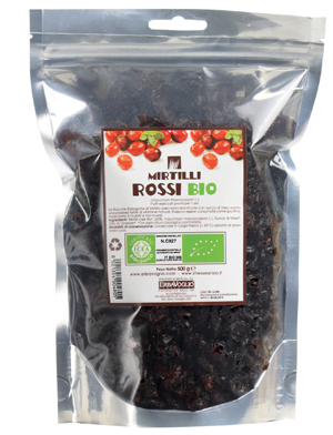 MIRTILLI ROSSI BIOLOGICI 500 G - Farmacia De Pasquale